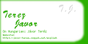 terez javor business card